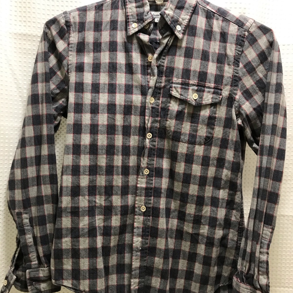 Steven Alan brushed cotton plaid shirt